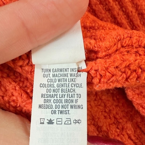 Aerie Oversized Cardigan‎ Sweater Womens Small Orange Academia Boyfriend Fall - Picture 10 of 12